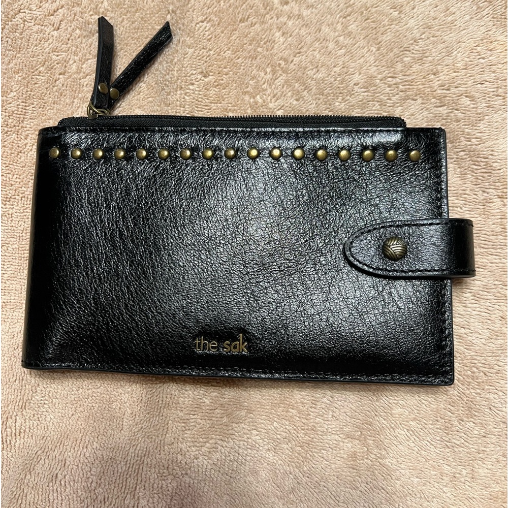 Black leather SAK wallet
